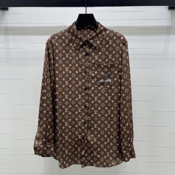 LOUIS VUITTON 活性印花絲綢襯衫(BIG0R)