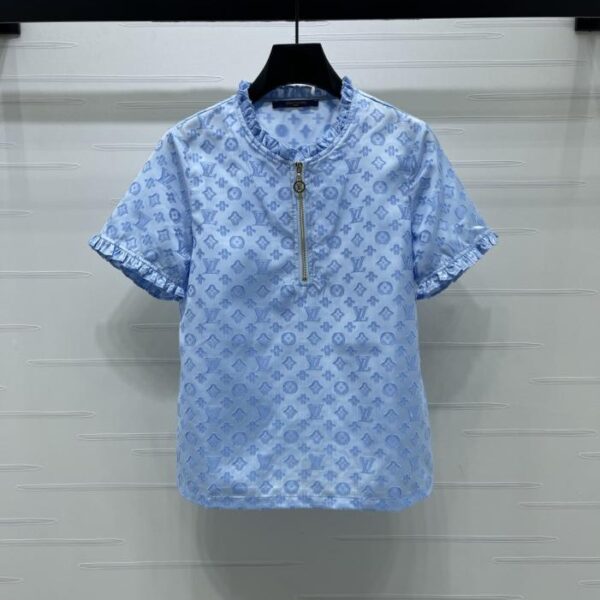 LOUIS VUITTON 提花短袖襯衫(E8ICU)