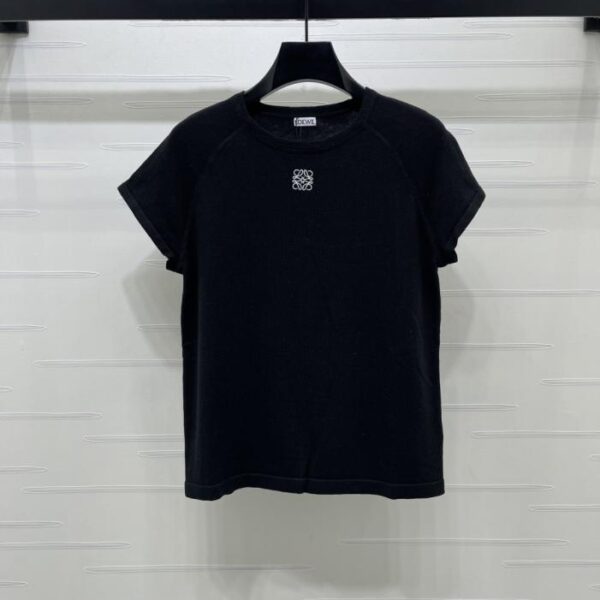 Loewe 刺繡圓領針織短袖(9NQ2N)