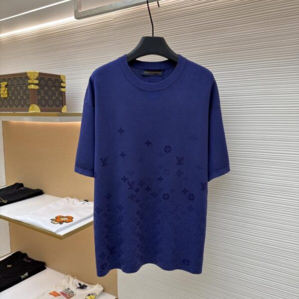 LOUIS VUITTON 字母漸層提花針織衫短袖(S5SQ2M)