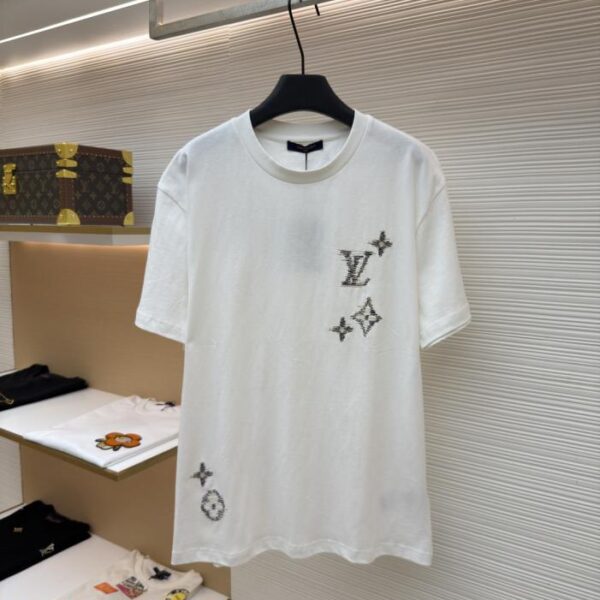 LOUIS VUITTON 折線刺繡圓領短袖(FIEOZJ)