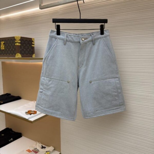 LOUIS VUITTON 鐵花簽名牛仔短褲(1N1ZCI)