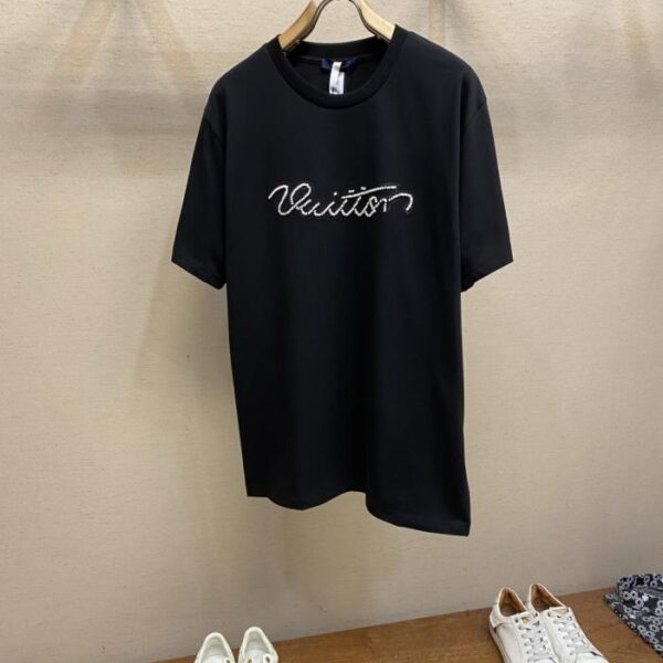 LV 胸前珠飾標誌刺繡短袖T卹(I13BET)