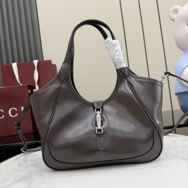 Gucci 咖啡色軟皮 托特包(VC7WE6)